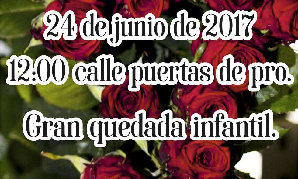 Una gran rosa para festejar San Juan en la calle Puertas de Pro Una gran rosa para festejar San Juan en la calle Puertas de Pro