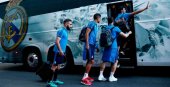 La expedición madridista llega al mediodía al parador Antonio Machado La expedición madridista llega al mediodía al parador Antonio Machado