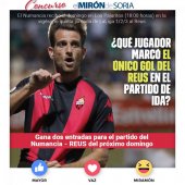Gana dos entradas para ver el Numancia-REUS Gana dos entradas para ver el Numancia-REUS
