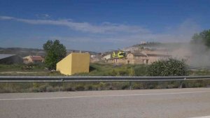 Atropellado un trabajador de las obras de la autovía del Duero Atropellado un trabajador de las obras de la autovía del Duero