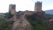 Derrumbe de un trozo de lienzo del castillo de Vozmediano Derrumbe de un trozo de lienzo del castillo de Vozmediano