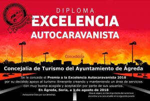 Ágreda, reconocida con el Premio a la Excelencia Autocaravanista 2018 Ágreda, reconocida con el Premio a la Excelencia Autocaravanista 2018