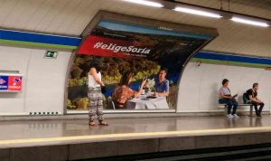 La campaña #eligeSoria llega a 20 estaciones de metro en Madrid La campaña #eligeSoria llega a 20 estaciones de metro en Madrid