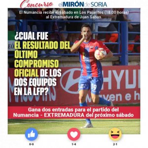 Gana dos entradas para ver el Numancia-Extremadura Gana dos entradas para ver el Numancia-Extremadura