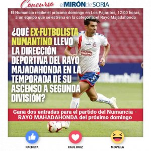 Gana dos entradas para ver el Numancia-Rayo Mahadahonda Gana dos entradas para ver el Numancia-Rayo Mahadahonda