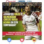 Gana dos entradas para ver el Numancia-Albacete Gana dos entradas para ver el Numancia-Albacete