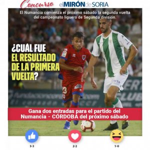 Gana dos entradas para ver el Numancia-Córdoba Gana dos entradas para ver el Numancia-Córdoba