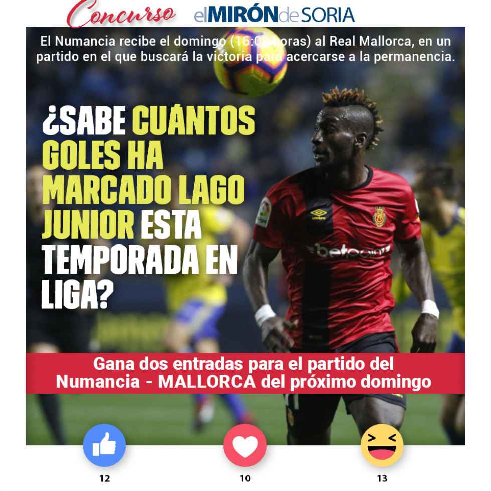 Gana dos entradas para ver el Numancia-Mallorca Gana dos entradas para ver el Numancia-Mallorca