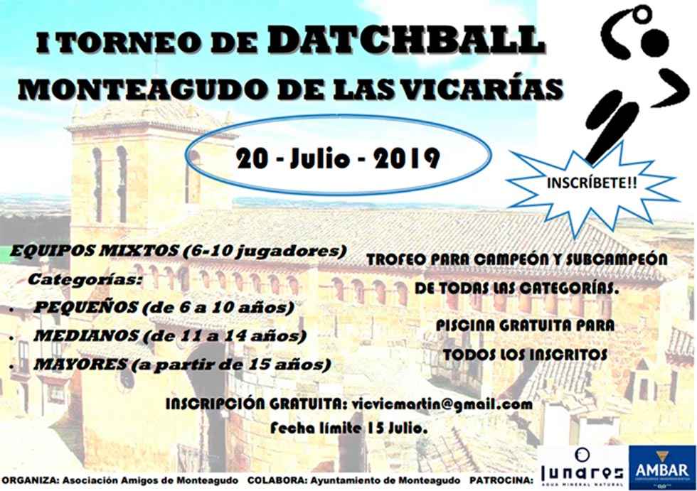 Monteagudo de las Vicarías organiza un torneo de datchball Monteagudo de las Vicarías organiza un torneo de datchball