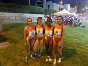 Ashley Abaga, récord de España en relevo 4 x 100 sub 18 Ashley Abaga, récord de España en relevo 4 x 100 sub 18