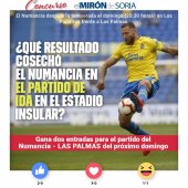 Gana dos entradas para ver el Numancia-Las Palmas Gana dos entradas para ver el Numancia-Las Palmas