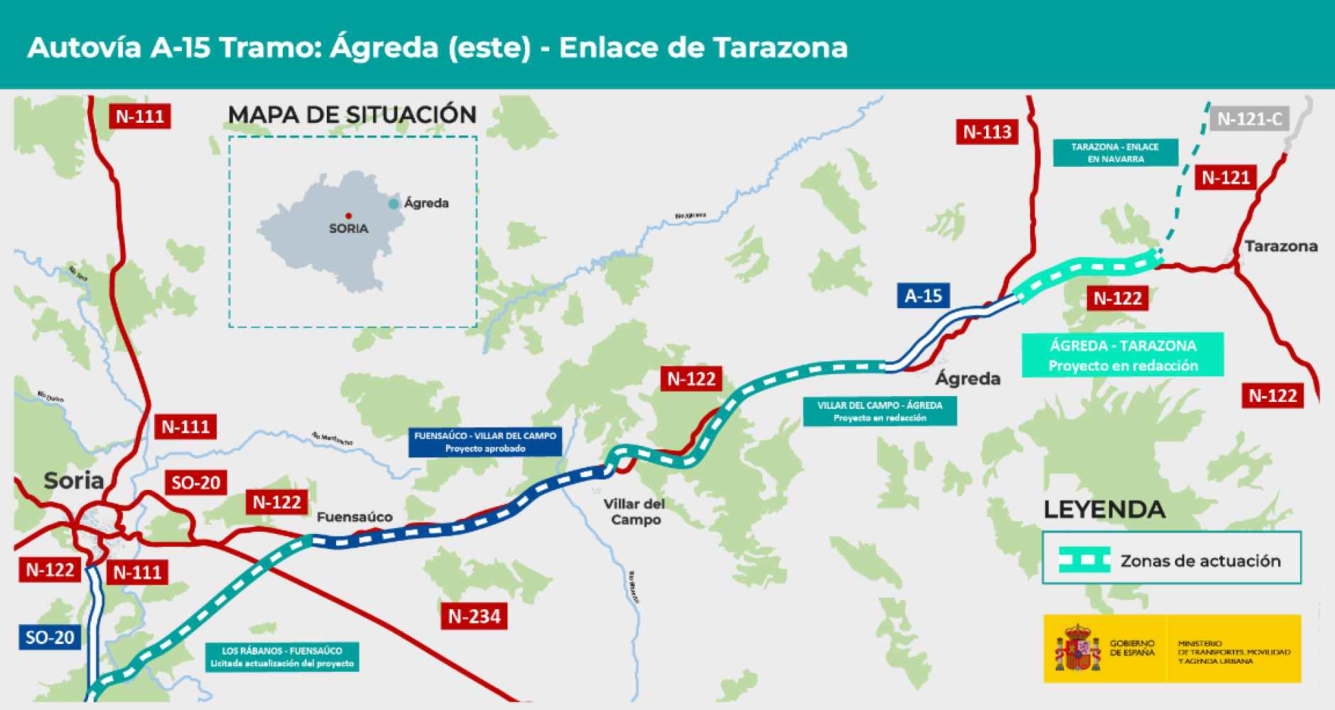 A-15: Aprobado proyecto de trazado de Ágreda-Tarazona