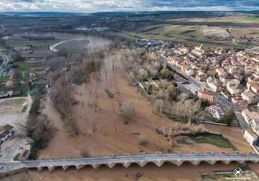 Crecida del río Duero a su paso por San Esteban de Gormaz