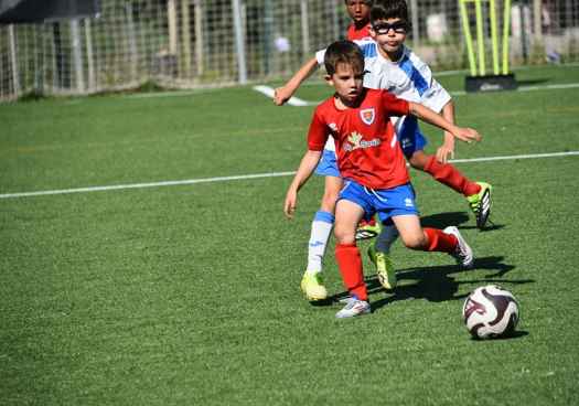 Ocho equpos en el torneo prebenjamín de futbol en el campo de Camaretas