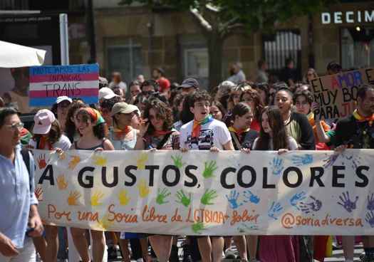 Manifestación en Soria para reivindicar los derechos del colectivo LGTBiQA