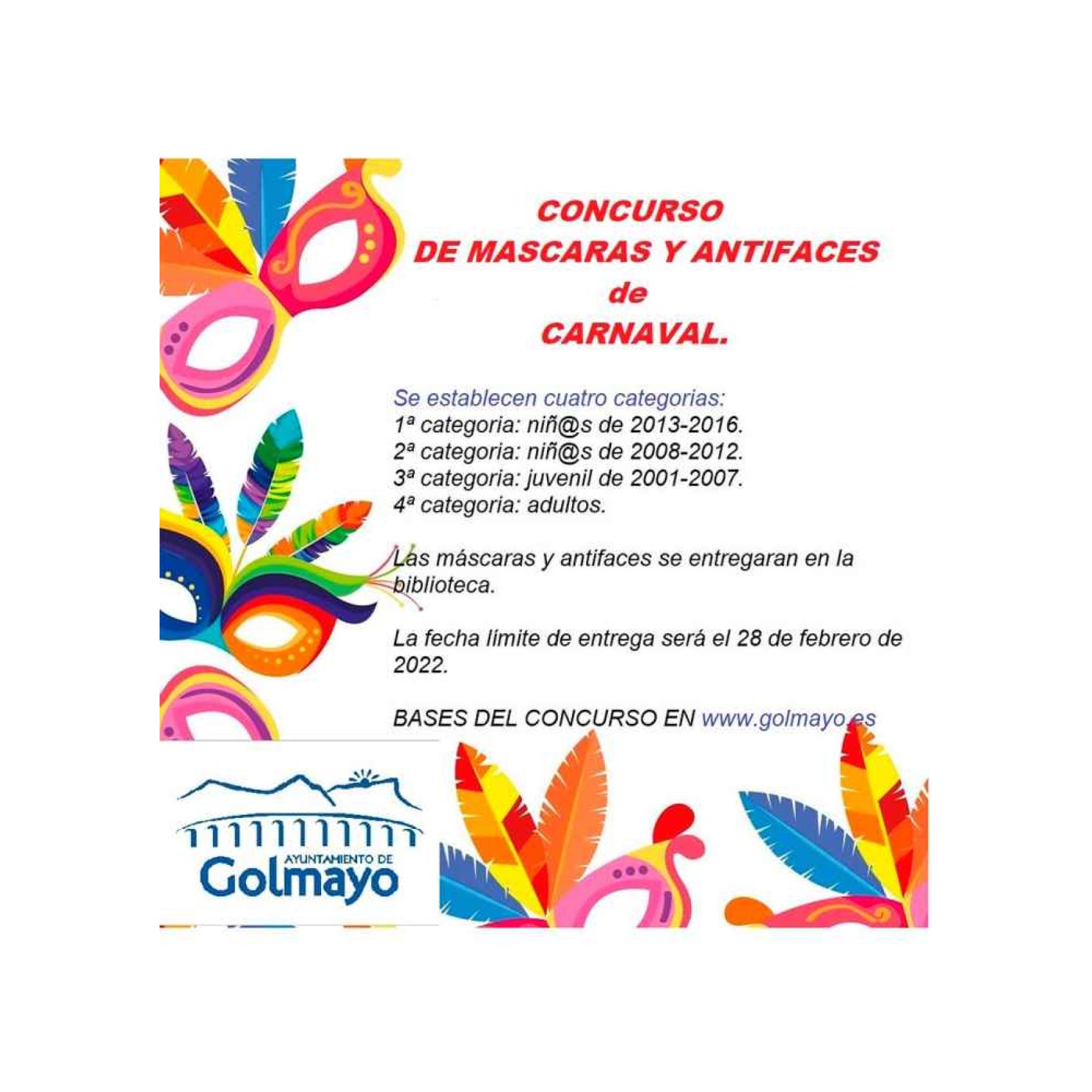 Festejos convoca el primer concurso de antifaces de Carnaval